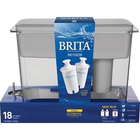 Brita 18 Cup Gray Ultramax Filtered Water Dispenser 350344